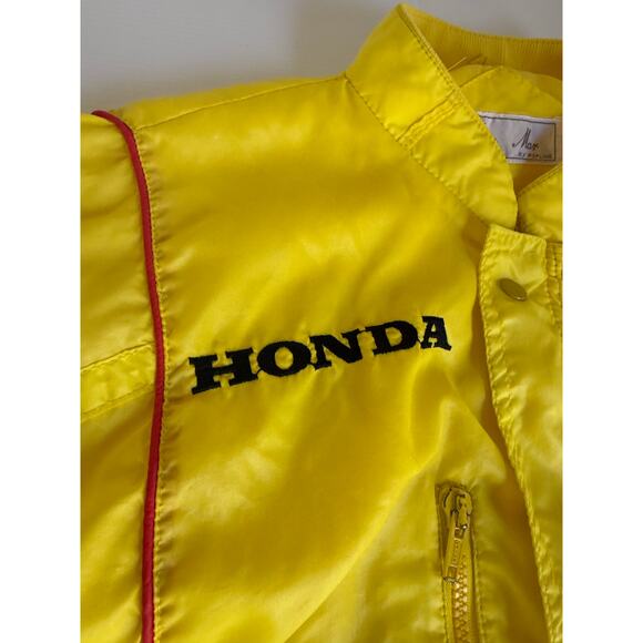 Vintage Rare Honda Racing Yellow Bomber Jacket — Size M — Made in Korea - Picture 5 of 11